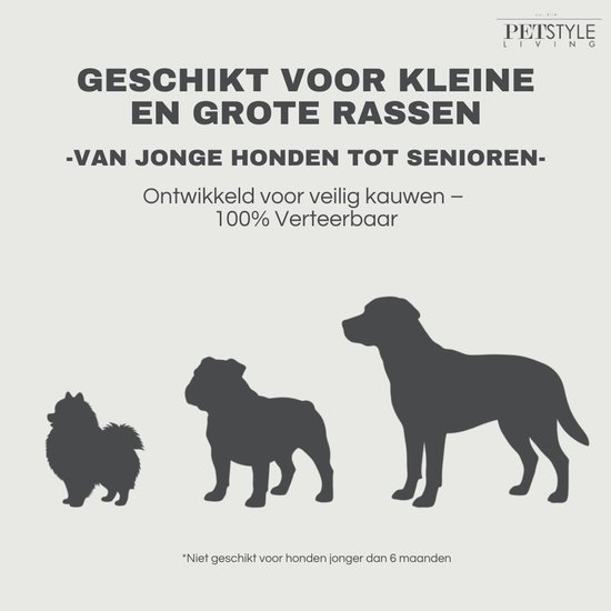 Petstyle Living Gedraaide Sticks met Kip - Hondensnacks - 12,5cm - 100 Stuks - Kauwstaaf Hond