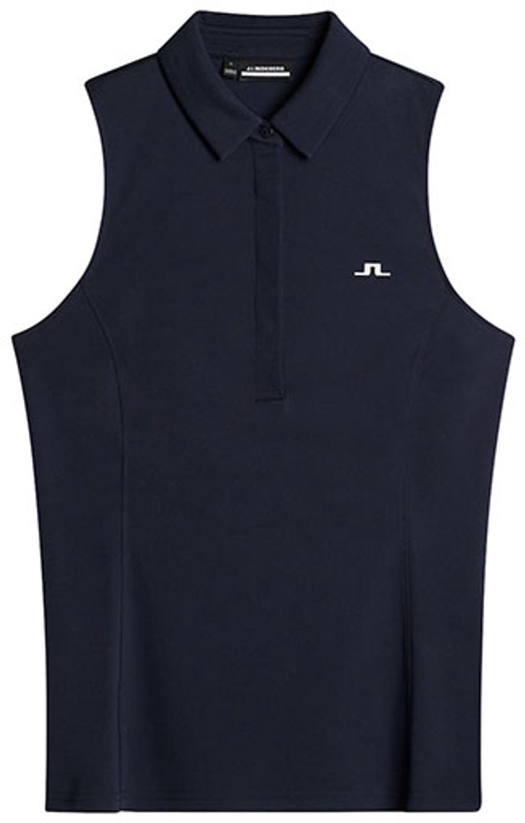 J.lindeberg Dena Mouwloze Poloshirt Voor Dames Blauw XL Vrouw