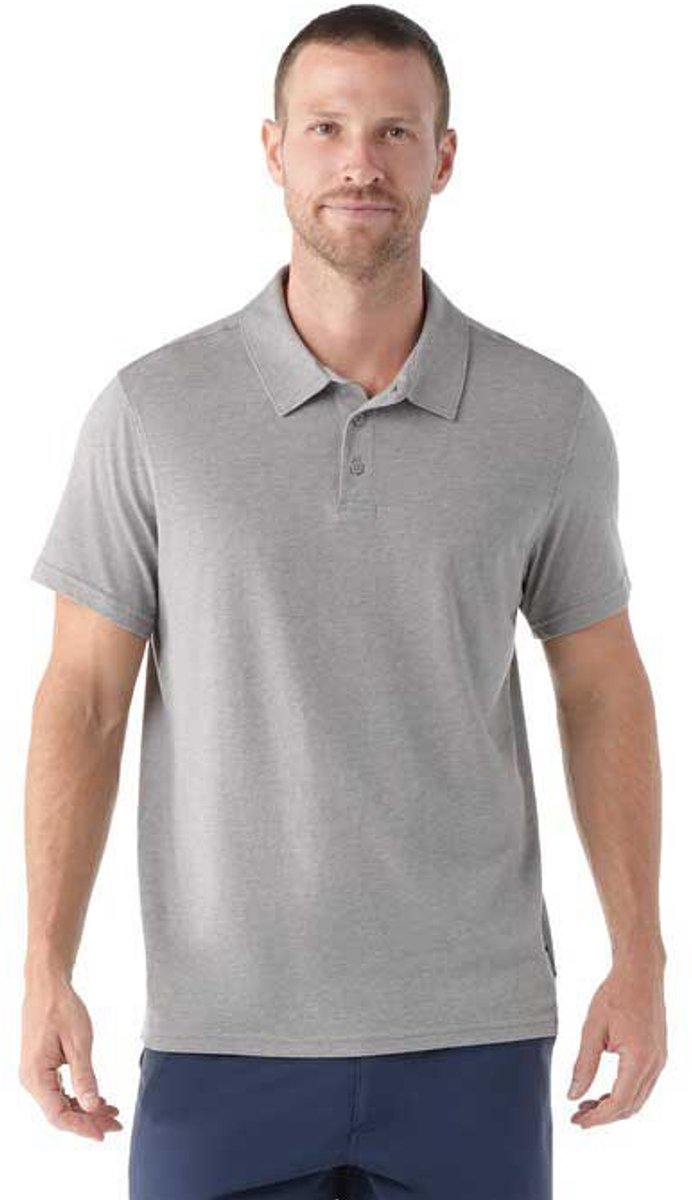 Smartwool 2361 Korte Mouw Poloshirt Grijs XL Man