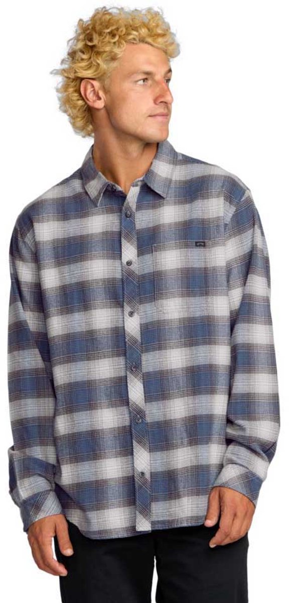 Billabong Coastline Overhemd Met Lange Mouwen XL Man Blauw
