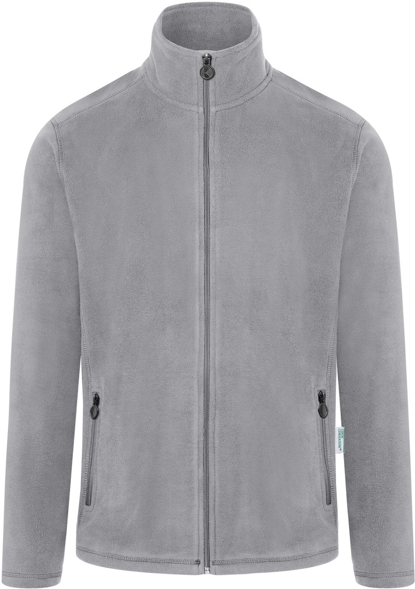 Karlowsky Men´s Workwear Fleece Jacket Warm-Up KY153 Platinum ca. Pantone 4283C Grijs