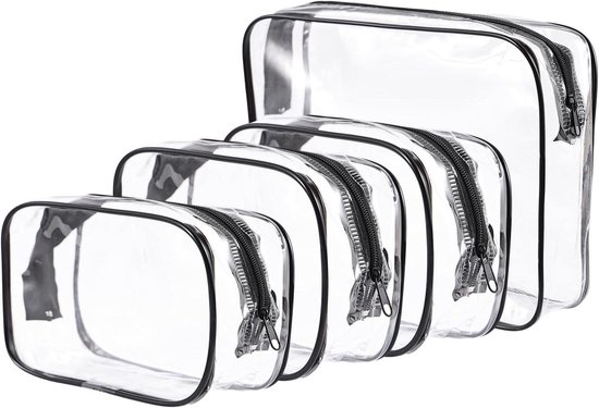 Transparante Toilettas Set Van 3 Stuks