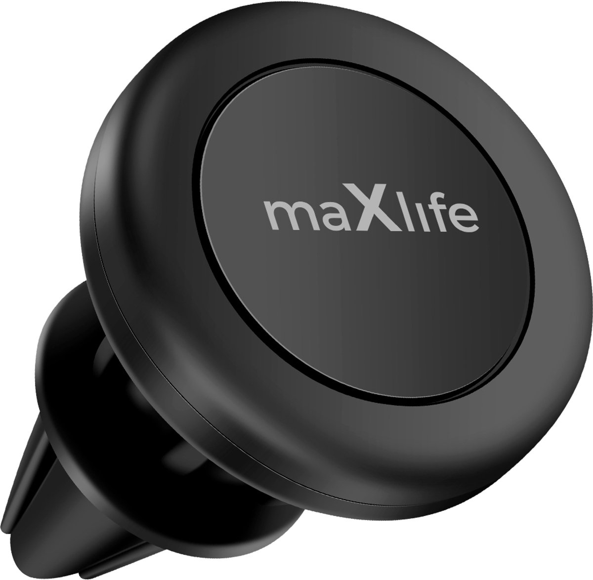 MaXlife, Magnetische Autohouder voor Smartphones om op Ventilatorrooster te Bevestigen, Zwart