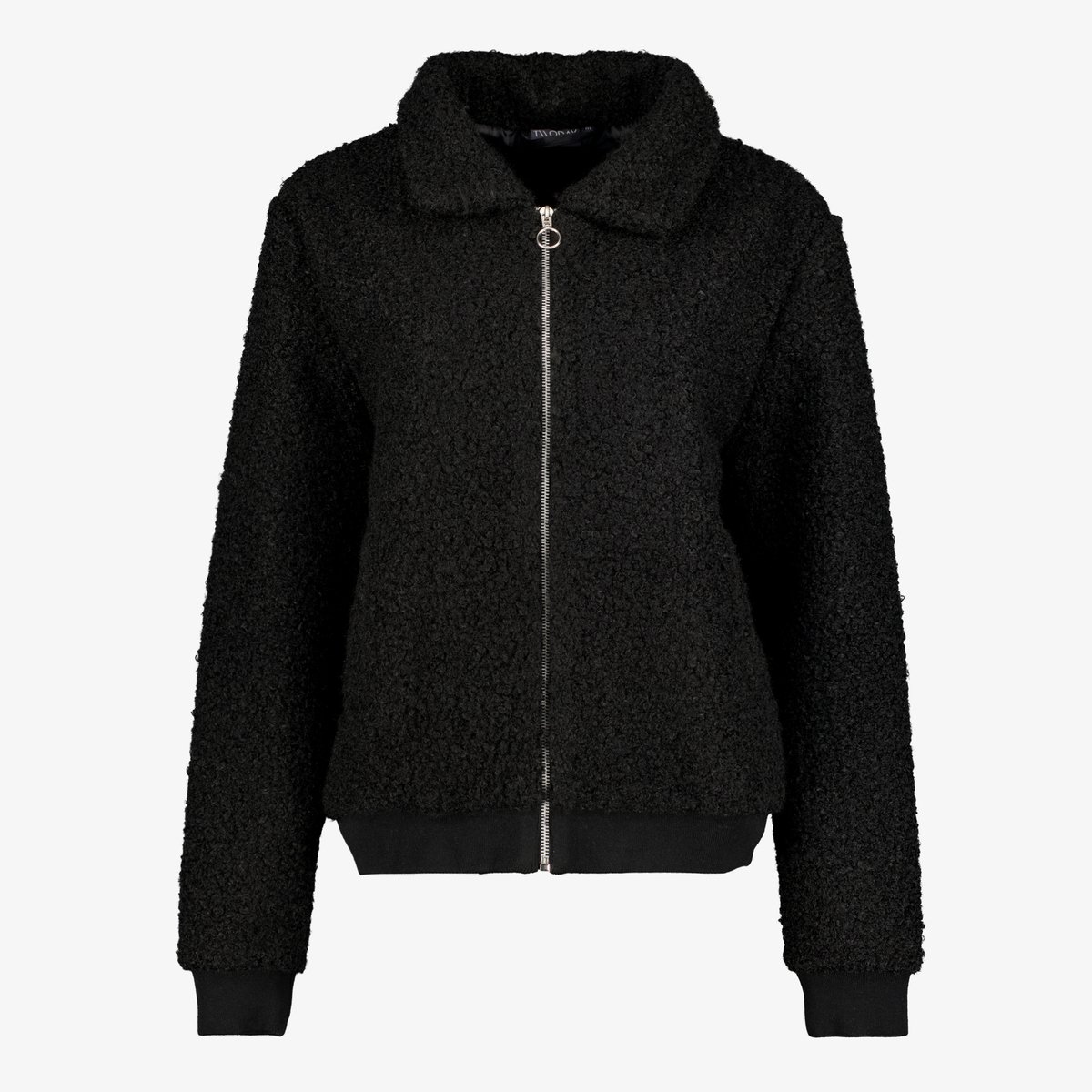 TwoDay dames teddy bomber jas zwart - Maat XS