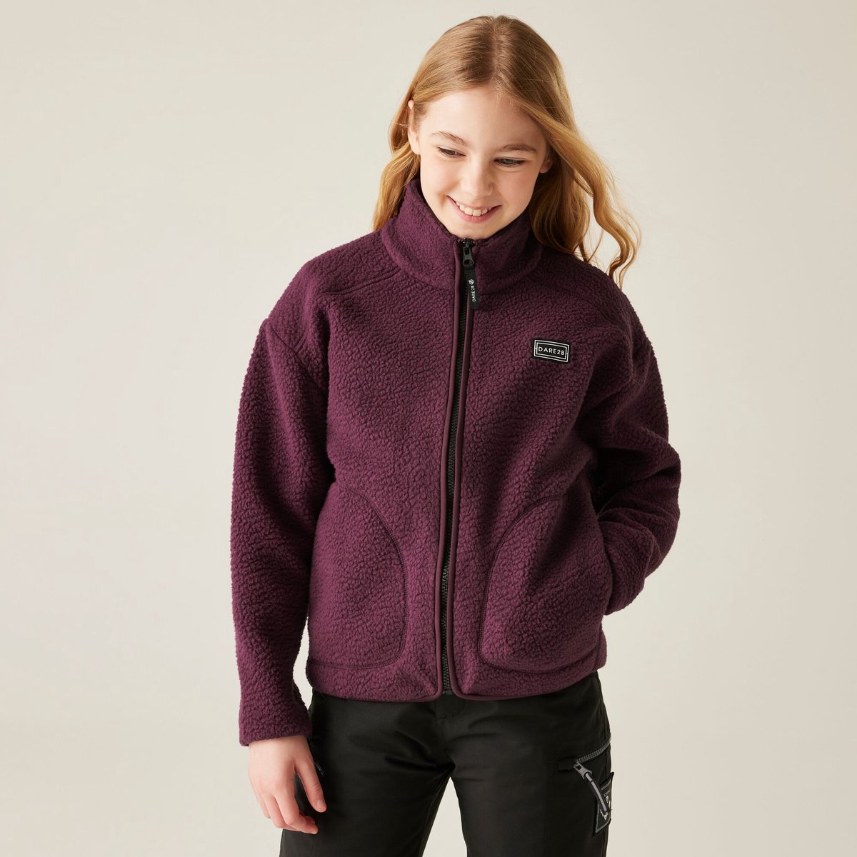 Zesty rekbaar isolerend actief fleece-vest voor kinderen Purper