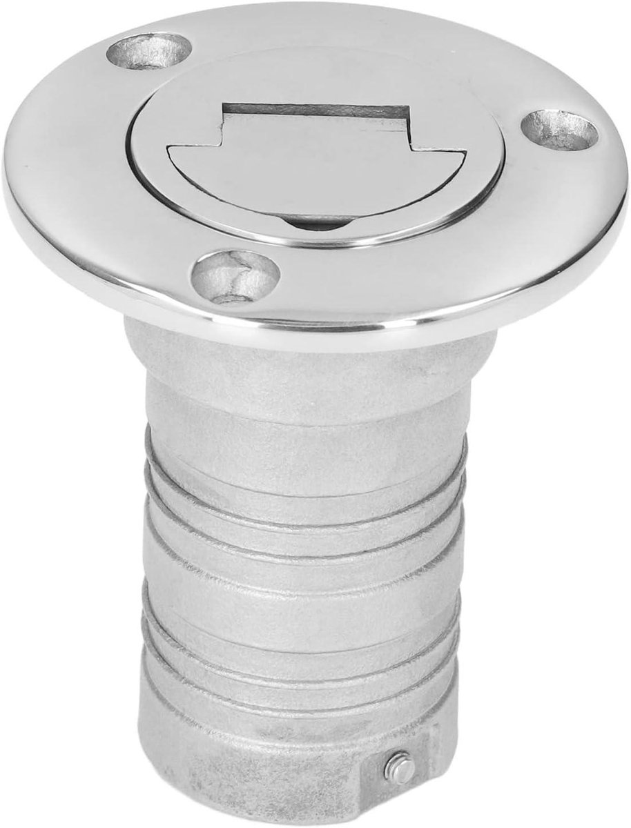 JHubers Goods - Tankaansluiting voor boten 38mm - Sleutelloos deksel - RVS 316 accessoires - Marine tankaansluiting