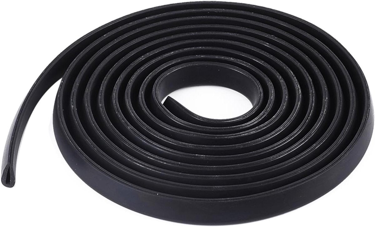 JHubers Goods - Zelfklevende rubberen lip voor kasten - randbescherming plaatstaal - U-kanaalafdichtstrips - 3 stuks