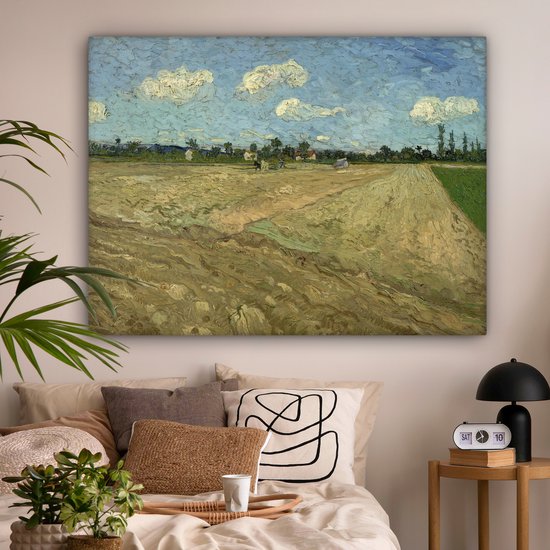 Peintures sur toile - Champs labourés - Vincent van Gogh - 160x120 cm - Décoration murale XXL