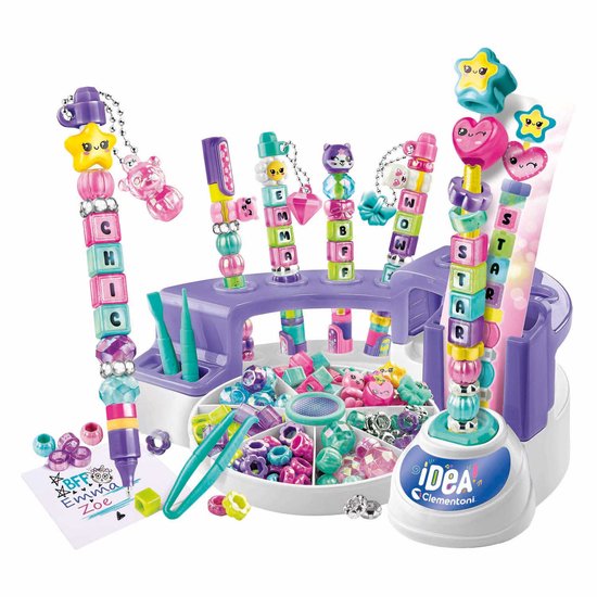 Clementoni iDea - Pennen Creatiestudio - Knutselpakket vol Accessoires - Message Glitterpennen - Het Creatieve Cadeautje - Vanaf 6 jaar