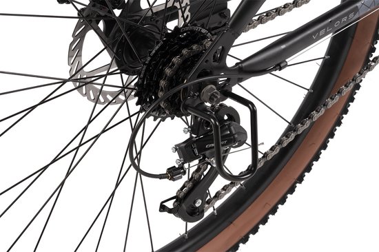 Merax Velors 27.5 Inch Mountainbike - 21 Versnellingen - Dubbele Schijfremmen - 100mm Voorvering - Dubbelwandige Velgen - Fiets voor Volwassenen 160-175 cm - Zwart Grijs - 85 Procent Voorgemonteerd van Merax — afbeelding 3