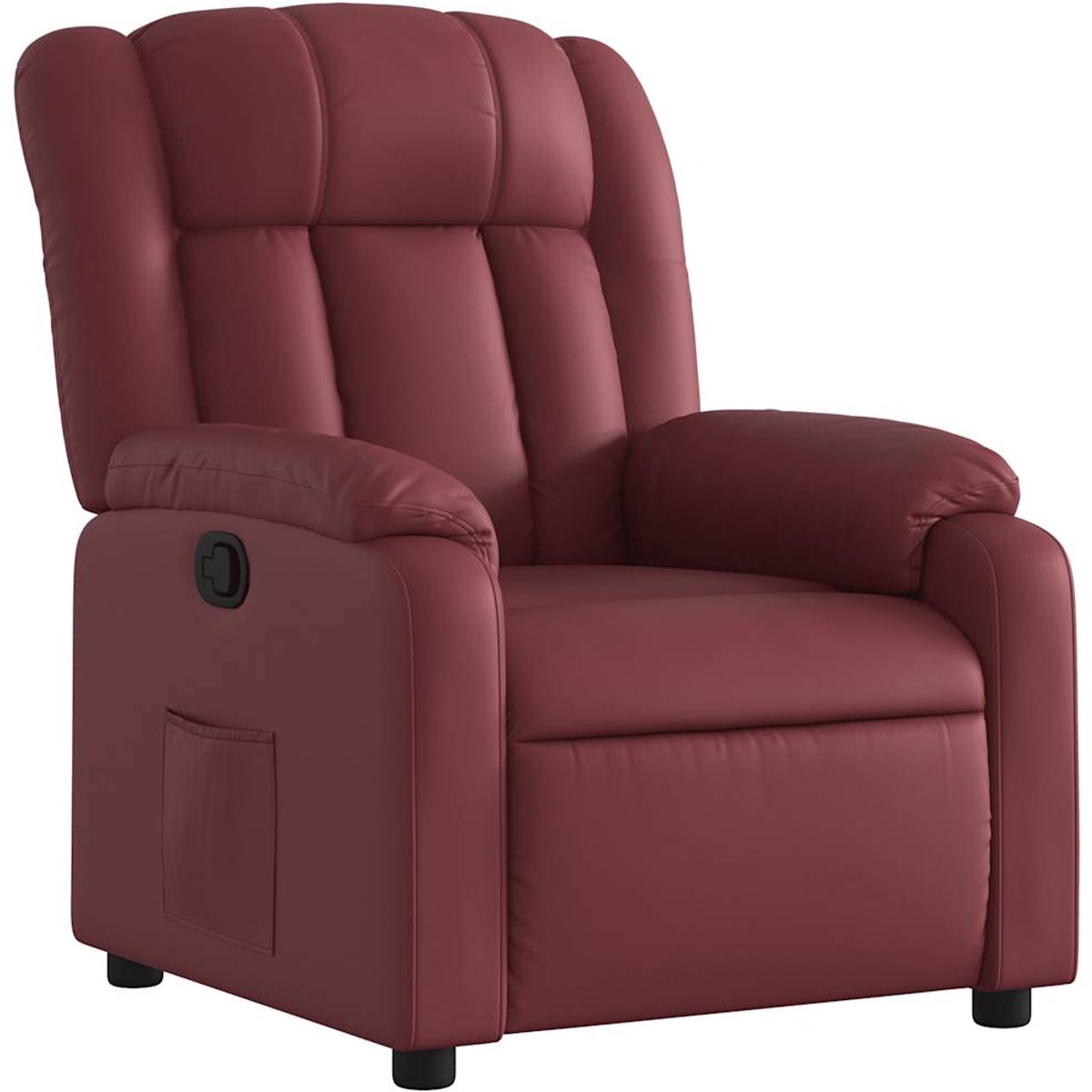 vidaXL Fauteuil - verstelbaar - kunstleer - wijnrood
