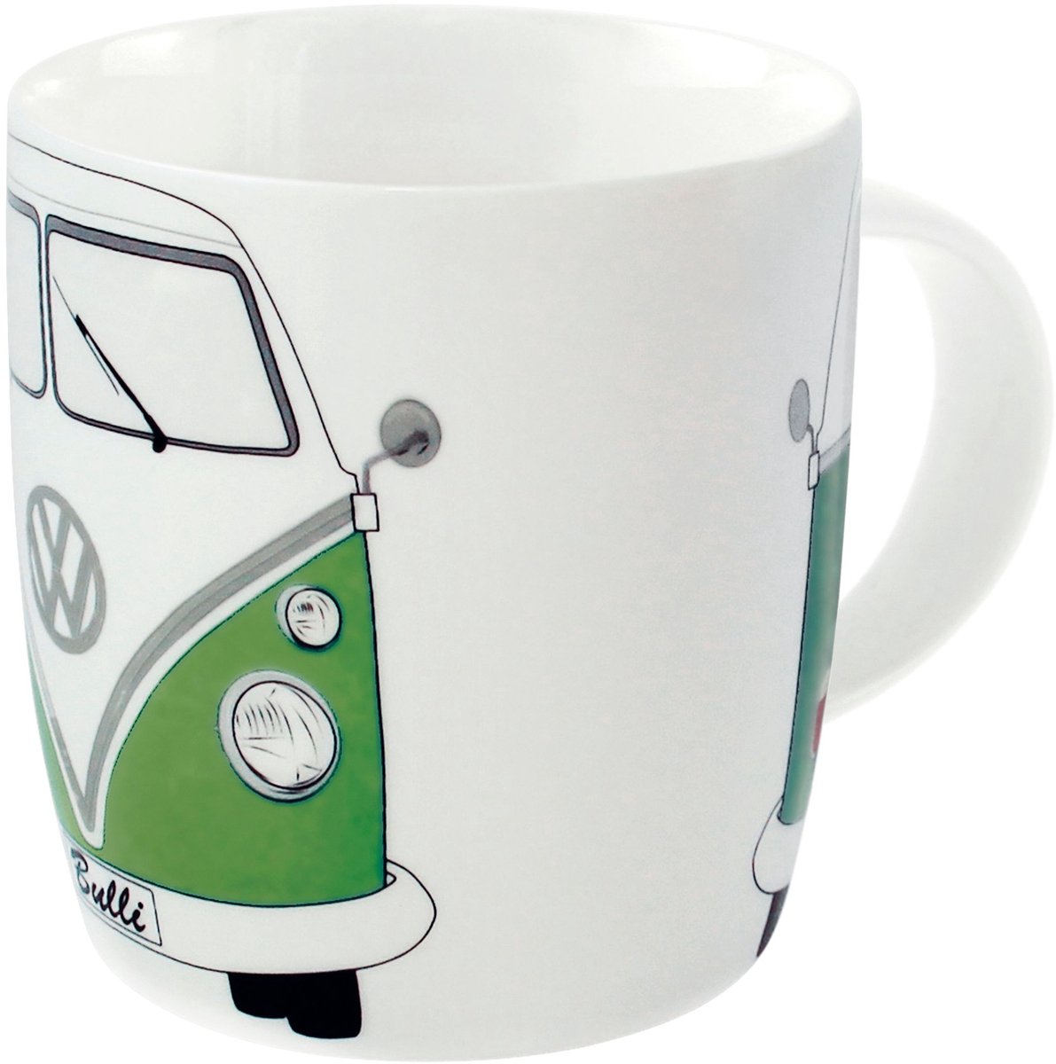 BRISA VW Collection - Volkswagen Keramiek Koffie-Thee-Cappuccino-Kop-Mok-Haferl Mok voor Keuken T1, T2, T3, T4, T5, T6 Bulli Bus (370 ml/Bulli chauffeur/Kleur)