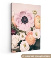 Tableau sur toile 90x140 cm - Décoration murale Fleurs - Nature - Plantes - Décoration murale murale salon - Décoration chambre - Accessoires de décoration - Peintures sur toile