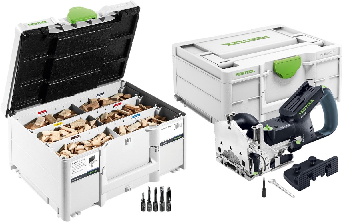 Festool DFC 500 E-Basic accu-deuvelfrees DOMINO 18 V 4 - 10 mm + assortiment deuvels + Systainer - zonder accu, zonder oplader