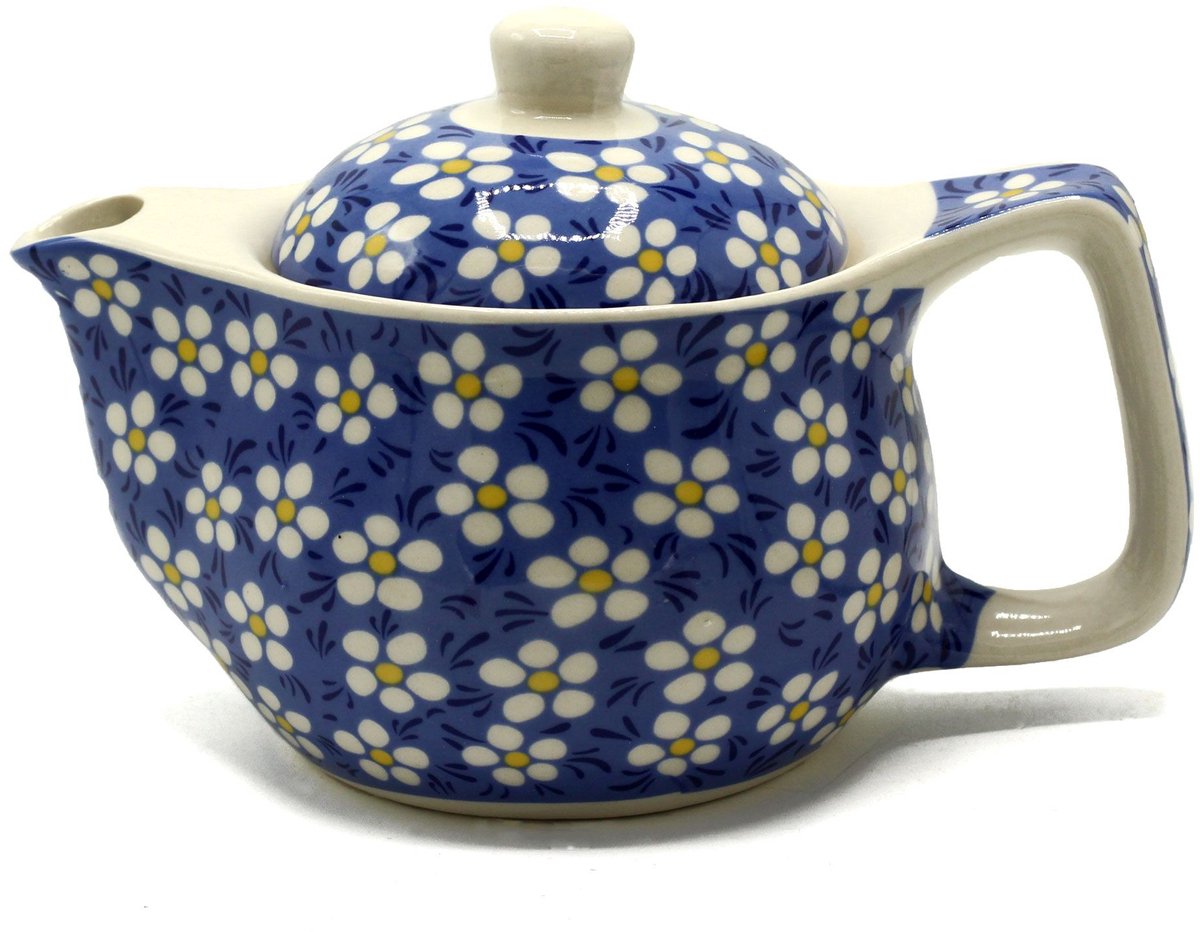 Kleine kruidentheepot - Blauwe madelief - cadeau geschenkset vrouwen geschenkset mannen