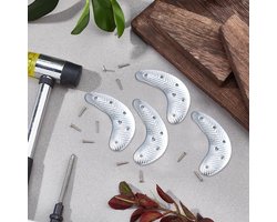 Allecto plus - Sole Reparatie Kit voor Laarzen | Metalen Hak Platen en Nagels | Hiel Taps Tips | Heel Guard Pads | Schoen Reparatie Hiel Platen | Reparatie Sole Pad Vervanging