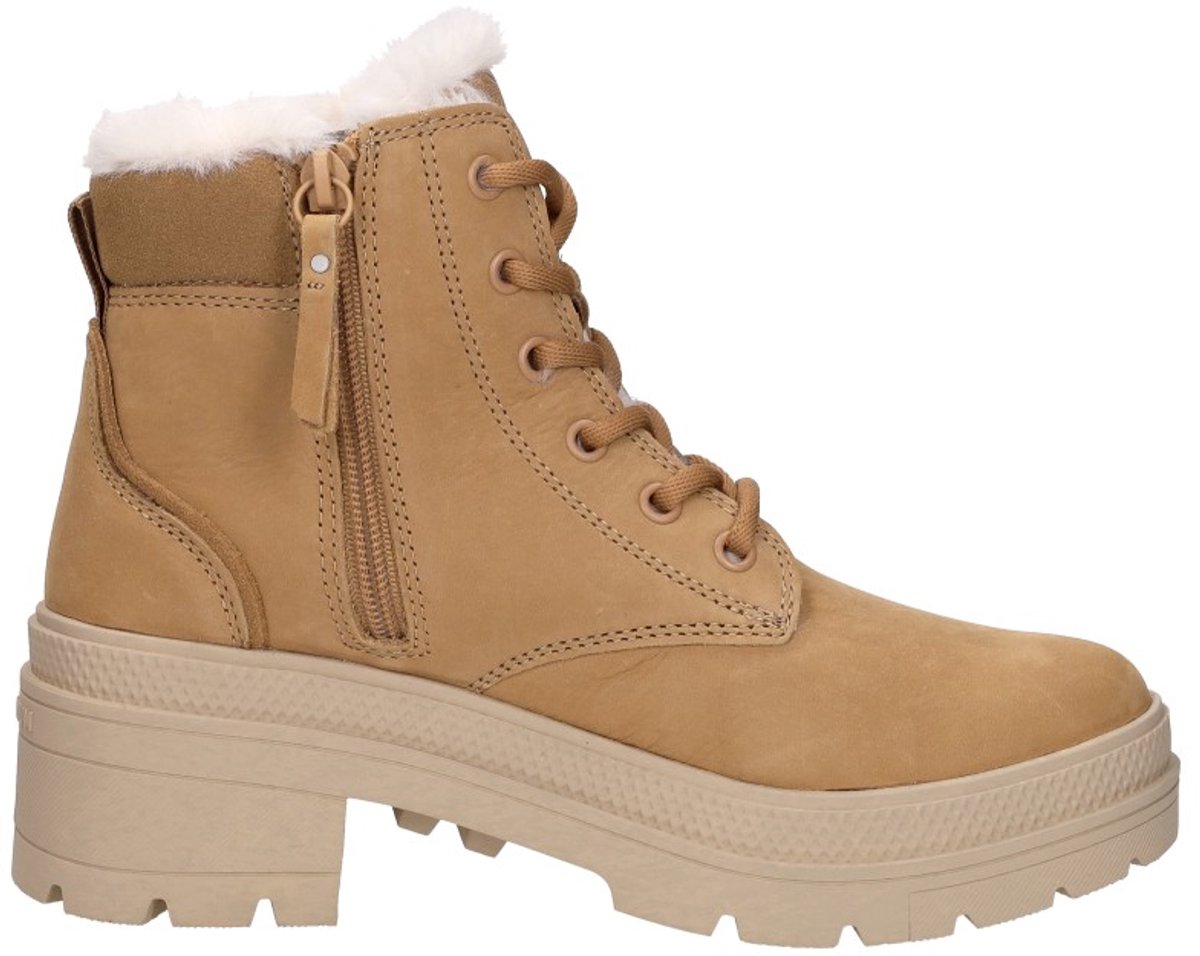 Palladium Pallarise NBK L Veterschoenen Hak Cognac Bruin