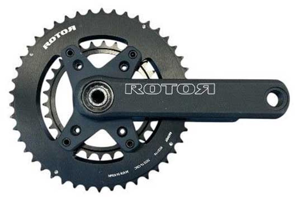 Rotor NS24 CL46 Crankstel - 170 mm / 46/30t - wielrennen - zilver