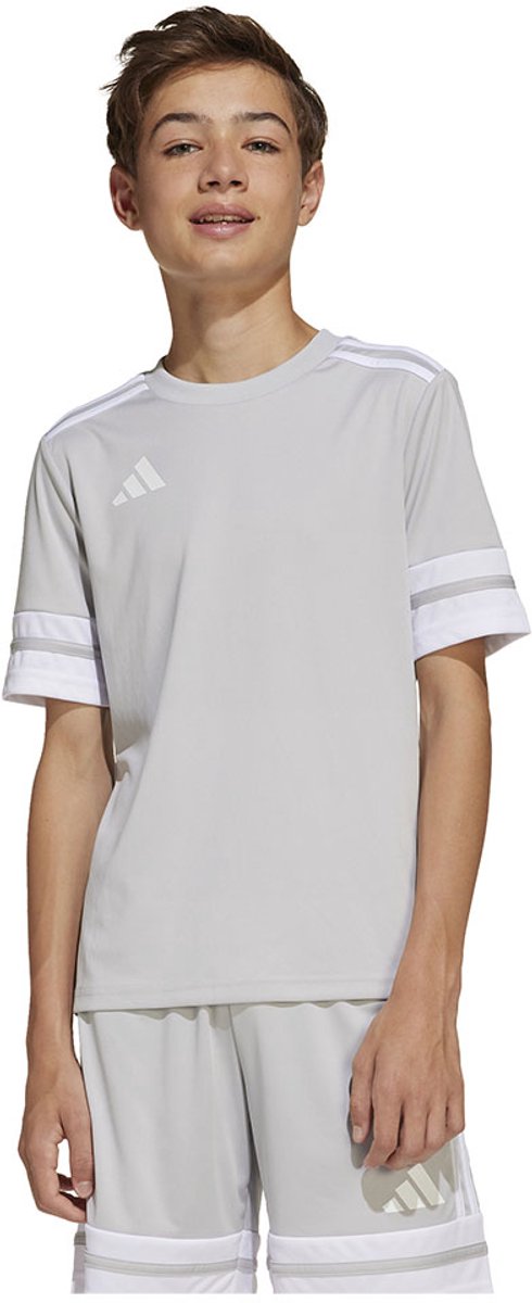 Adidas Squadra 25 T-shirt Met Korte Mouwen Grijs 7-8 Years Jongens,Meisjes