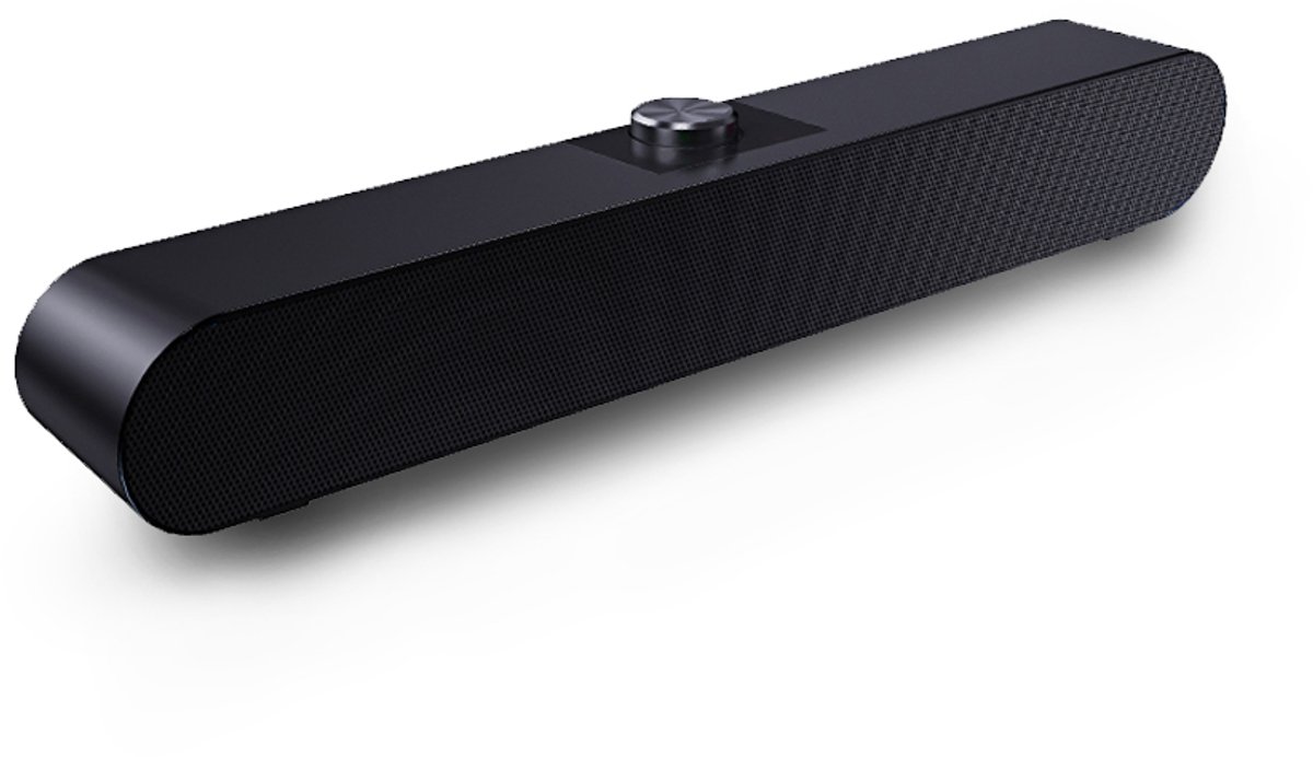 Gloovon® - Soundbar - Soundbar PC - Bluetooth 5.0 - Soundbar met Subwoofer - 3.5mm Audio Kabel - Zwart