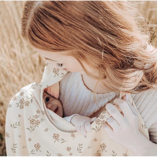 Muslin voedingshoes voor baby's die borstvoeding geven - Borstvoedingshoezen voor vrouwen, ademende mousseline privacy voedingshoezen, met verstelbare hoepel (Liefde) van Merkloos — afbeelding 5
