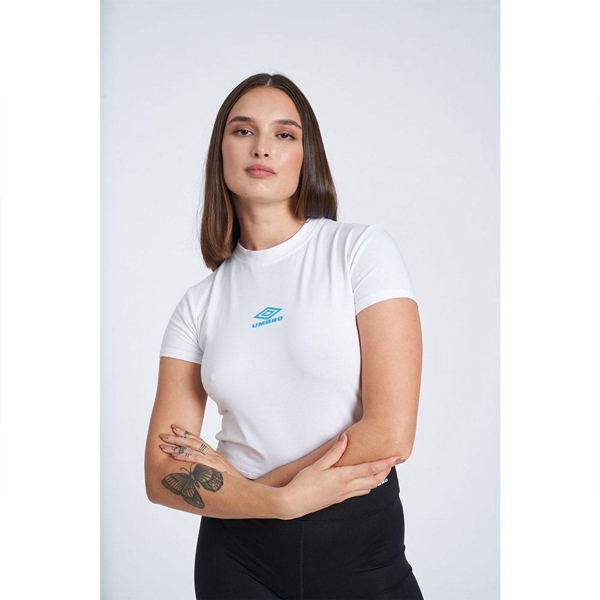 Umbro Fitted Crop T-shirt Met Korte Mouwen Wit L Vrouw