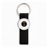 Hacebo® - 30 ans Porte-clés en cuir noir - pour quelqu'un qui a eu 30 ans ou qui est en couple ou marié depuis 30 ans - porte-clés - cadeau d'anniversaire - anniversaire - cadeau - présent - porte-clés - 3 x 10,5 CM