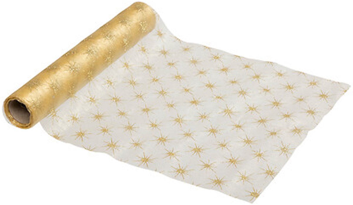 Fééric Lights and Christmas Kerst Loper - Tafelloper - 30x500cm - Goud