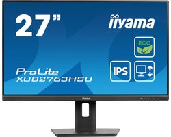 iiyama ProLite XUB2763HSU-B1 - 27 Inch - IPS - Full HD - USB-Hub - energie label B - Verstelbaar