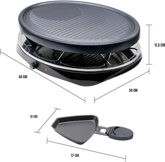 SCH® Gourmetstel 8 personen - Gourmetstellen - Gourmet - Zwart - ‎44cm x 34cm x 12cm — afbeelding 5