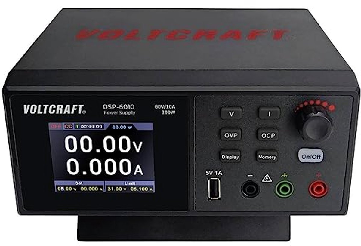 Laboratoriumvoeding instelbaar 0-60V 0-10A 300W met USB en afstandsbediening