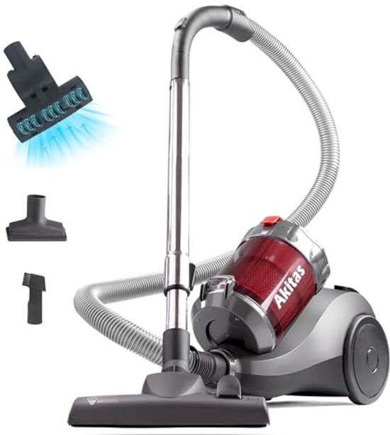 Krachtige 800W Cycloon Stofzuiger zonder Zak met Turbo Hulpstuk voor Huisdieren