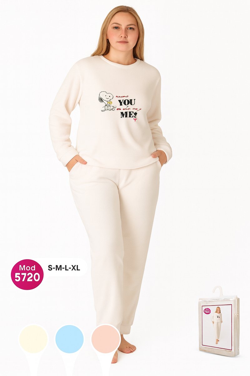 Dames winter Huispak / Pyjama Set - Baby Blue, S