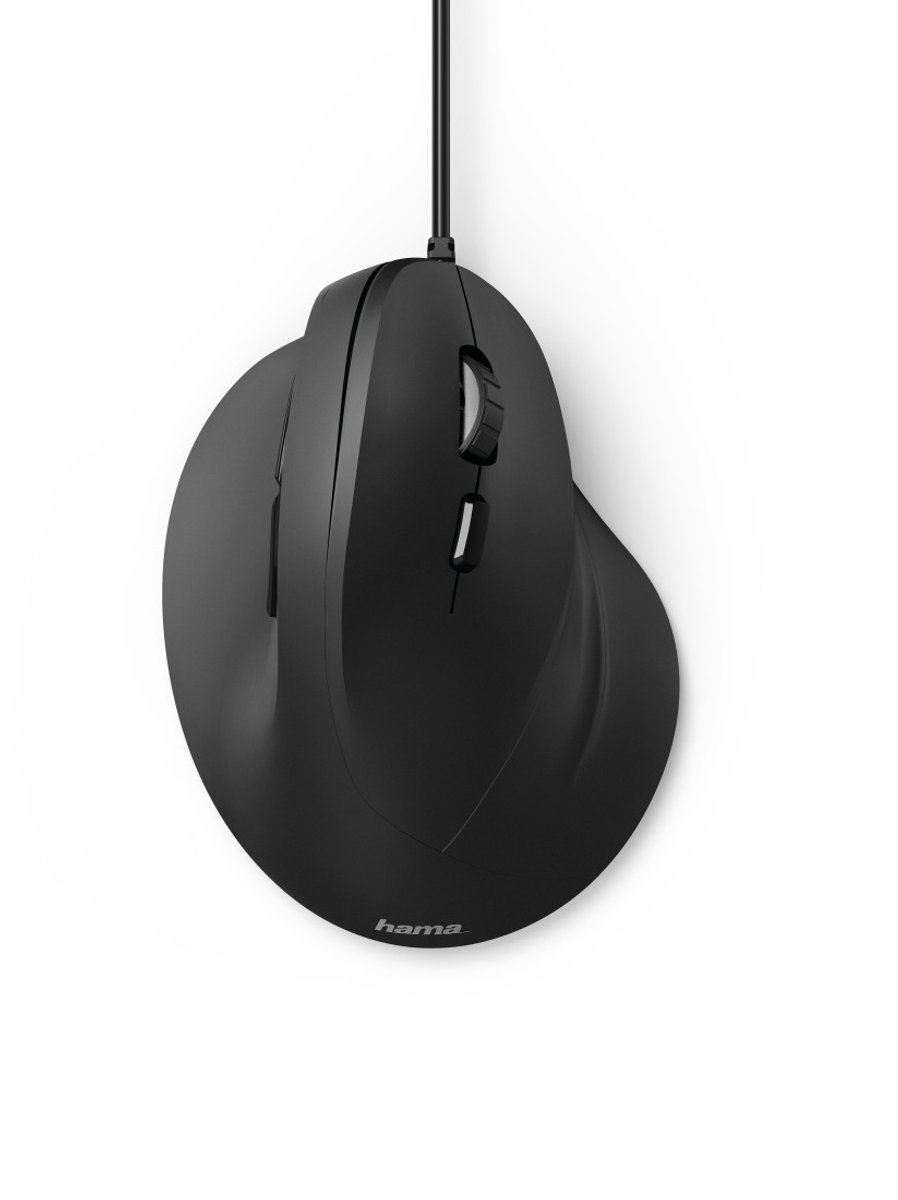 Hama EMC-500 - Bedrade ergonomische muis - 6 knoppen - dpi switch - Zwart thumbnail 3