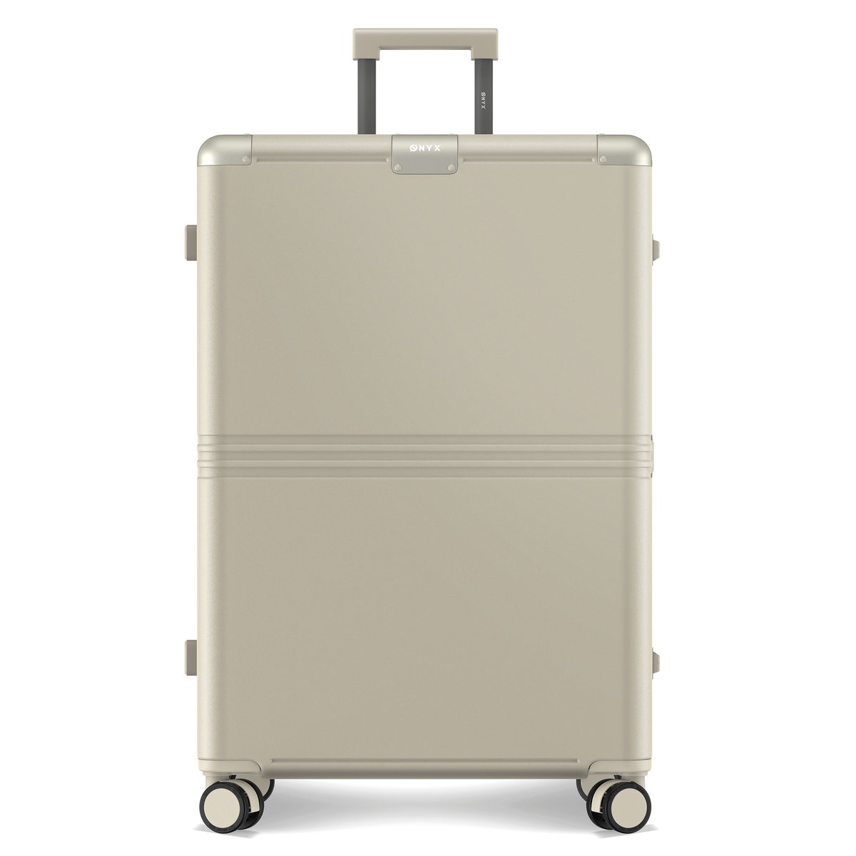 ONYX Hybrid Pro Check-in Koffer Large 100 Liter - Gerecycled Polycarbonaat en Ritsloos Design - Reiskoffer met TSA slot en Spinner wielen - Ivory White