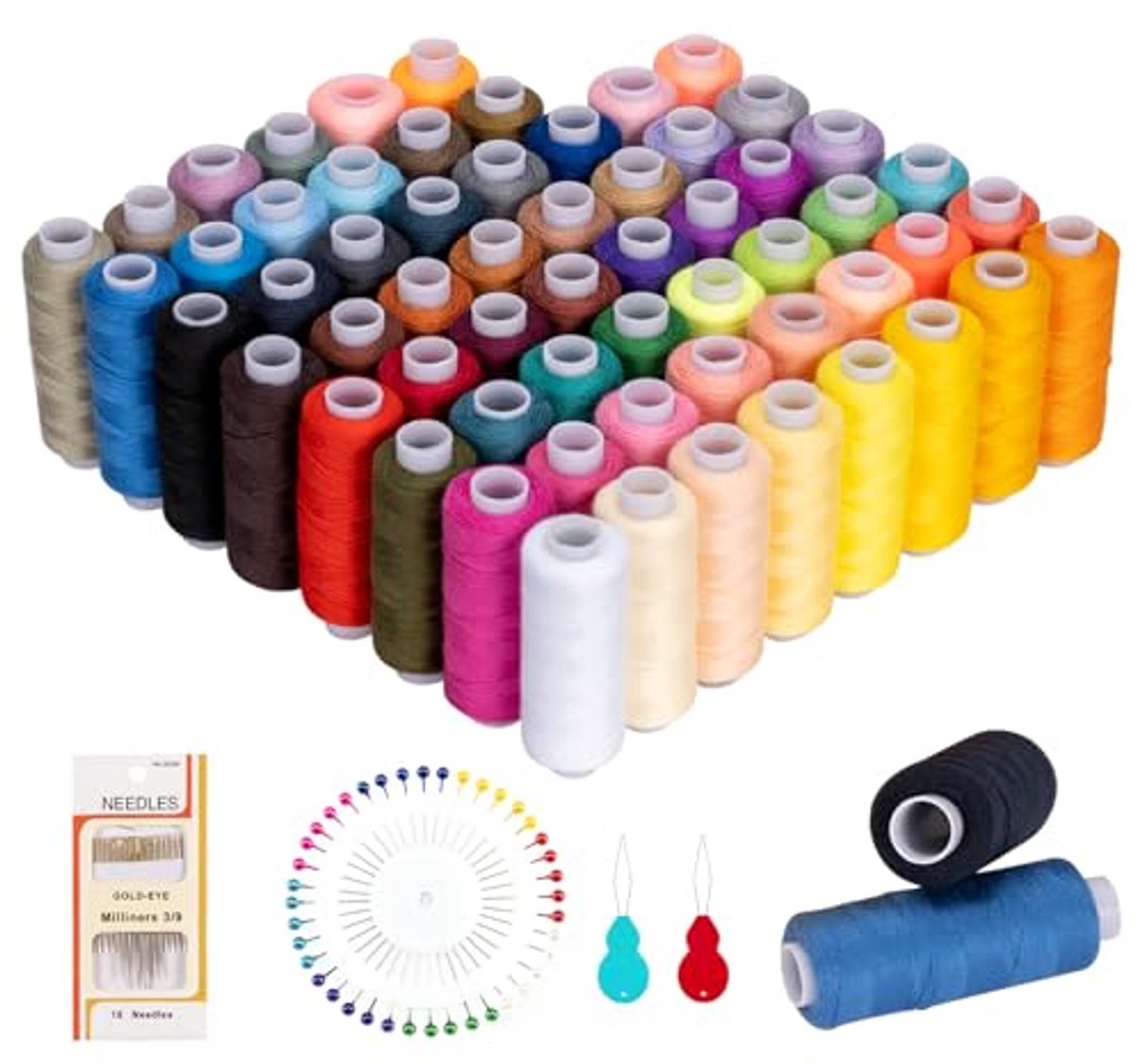 Naaigaren voor naaimachines - 250 yard per rol - 100% polyester - Ideaal voor naaiprojecten