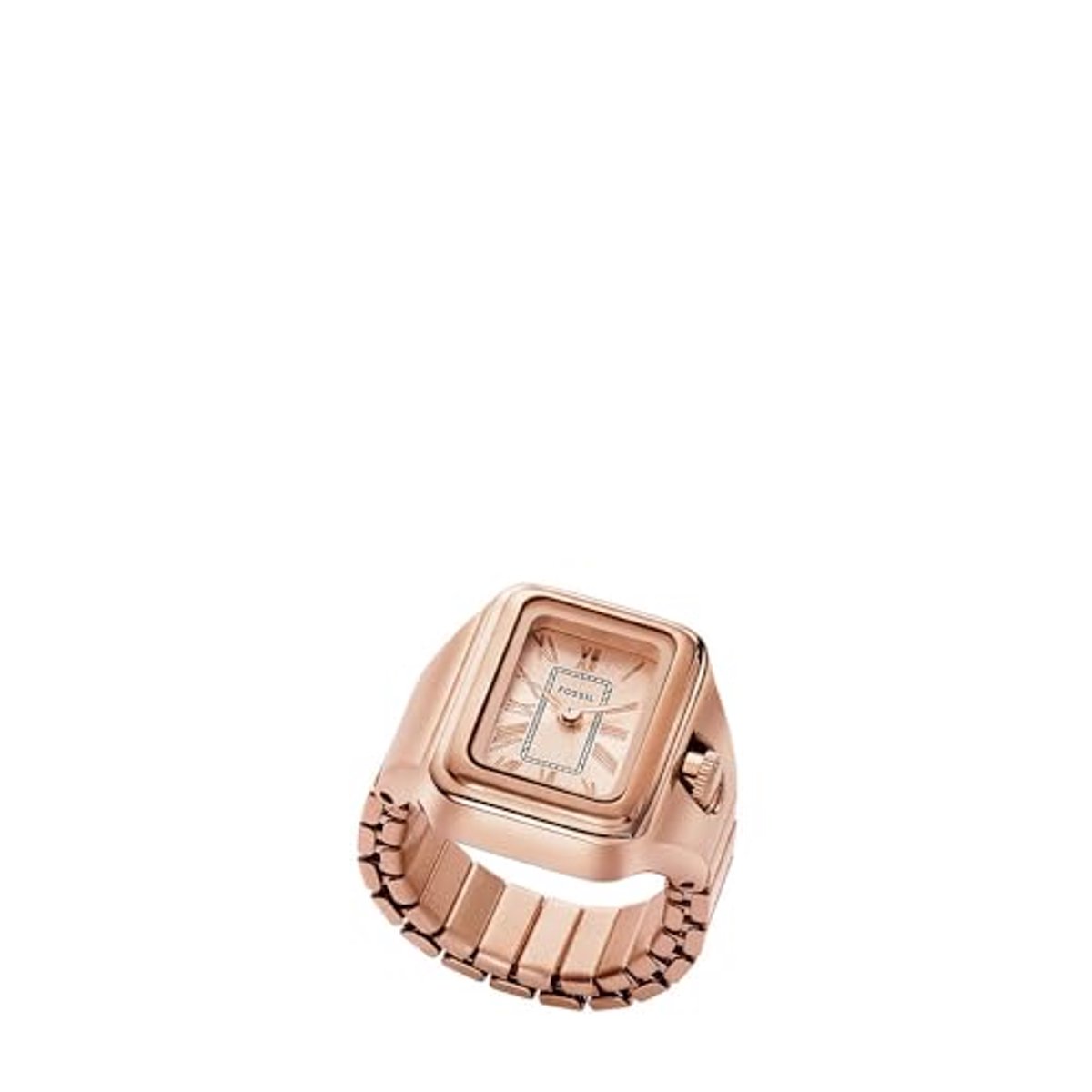 Dames horloge ring met roestvrijstalen band en quartz uurwerk