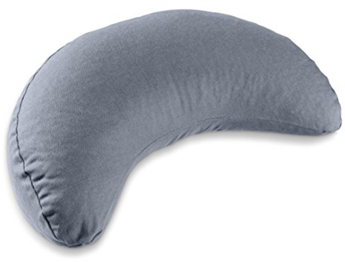 Halvemaankussen voor meditatie - Comfortabel yogakussen met biologische speltvulling