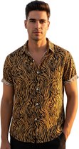 Chemise à imprimé Tigre - Chemisier - Manches courtes - Festival - Imprimé Tigre - Chemise - Homme