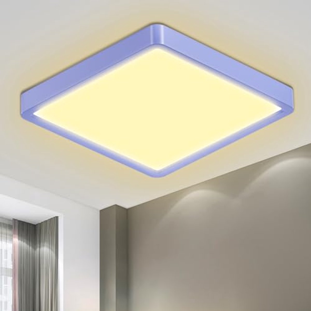 Ultradunne Vierkante LED Plafondlamp 18W - Waterdicht en Energiezuinig voor Badkamer, Woonkamer en Keuken