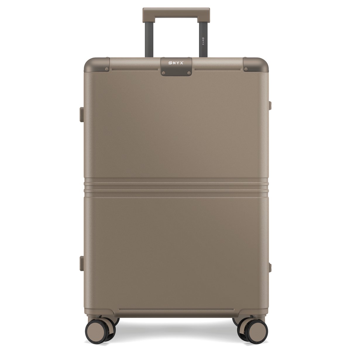 ONYX Hybrid Pro Check-in Koffer Medium 70 Liter - Gerecycled Polycarbonaat en Ritsloos Design - Reiskoffer met TSA slot en Spinner wielen - Desert Clay