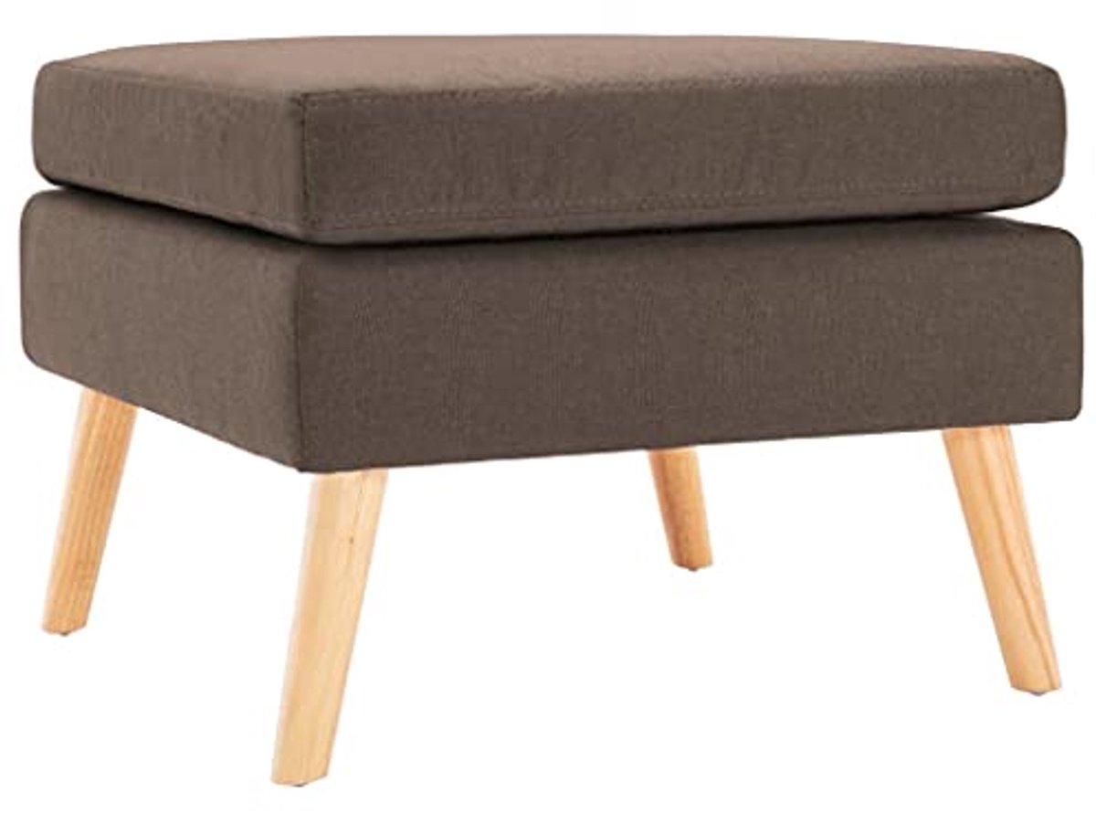 Moderne Hocker Voetenbank in Bruin - Comfortabele Zithocker
