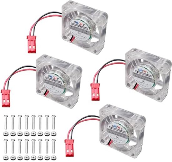 Koeling Radiatoren Ventilatoren 30x30mm met Blauw LED Licht - 5V 0.25A voor Raspberry Pi 4