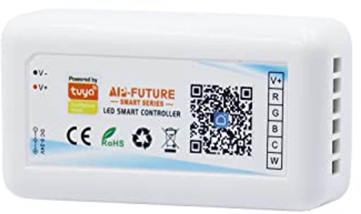 Smart RGBCW LED Strip Controller 6-pins met Dimming Functie - Compatible met DC12V-24V