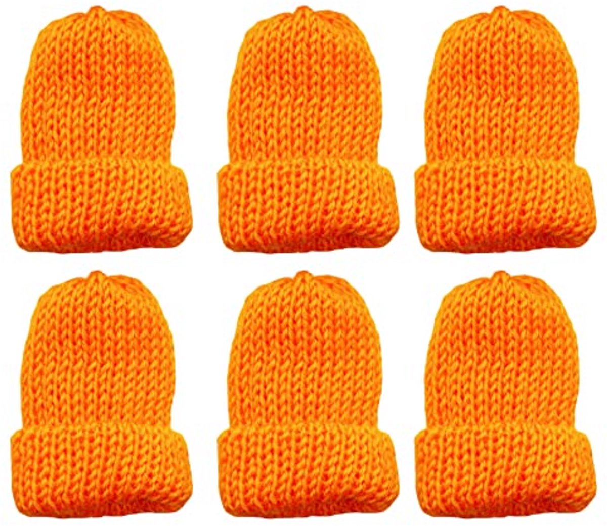 Set van 6 kleurrijke gebreide eierwarmers voor ontbijt