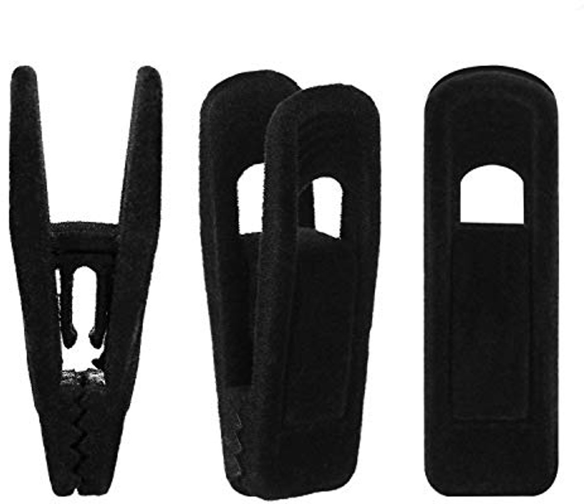 Fluwelen Hangers Clips - 24 Stuks Zwart - Sterke Kledingclips voor Slim-Line Kleding