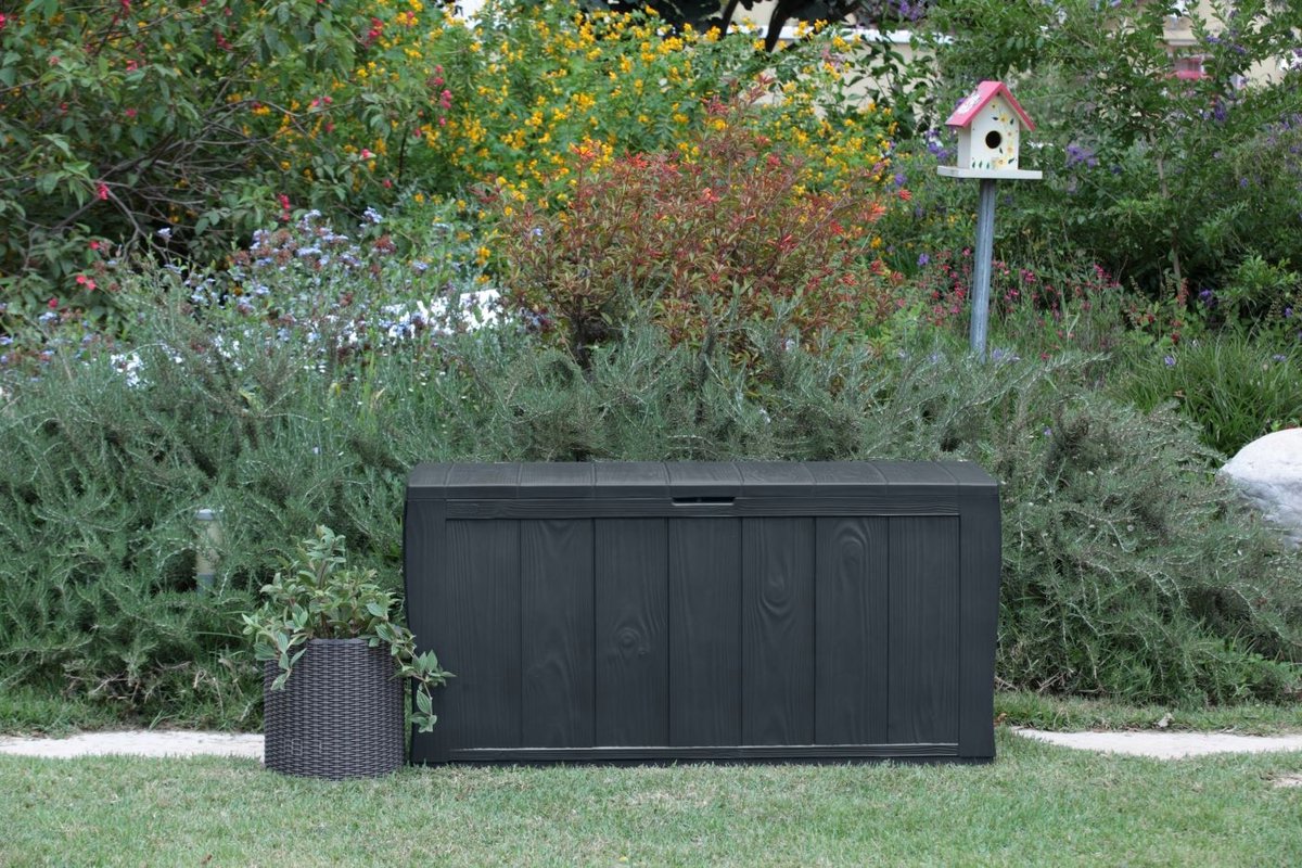 Keter Sherwood Coffre de rangement - 270L - 117x45x58cm - Anthracite