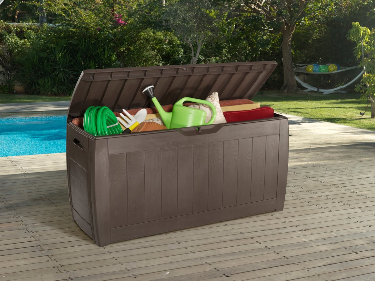 Keter Hollywood - Coffre à coussins - pour extérieur - 270L - brun
