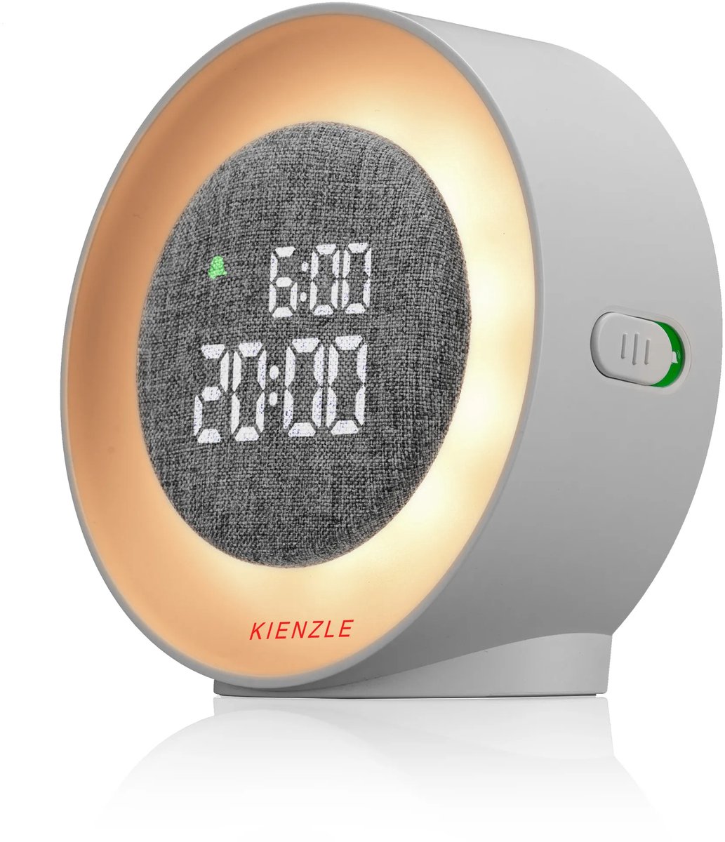Kienzle Wekker - Lichtwekker - Rond - 11 cm - Wit