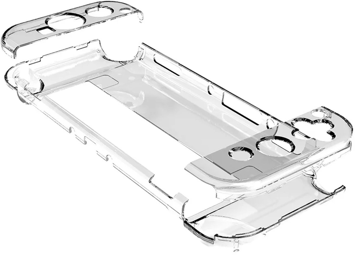 Kunststof beschermcase geschikt voor Nintendo Switch OLED - OLED beschermhoes - Transparant - Kunststof - 1 stuk - CHPN